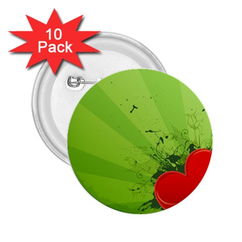Red Heart Art 2.25  Button (10 pack) from ArtsNow.com Front