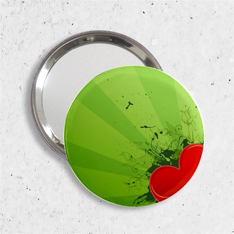 Red Heart Art 2.25  Handbag Mirror from ArtsNow.com Front