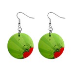 Red Heart Art 1  Button Earrings