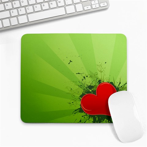 Red Heart Art Large Mousepad from ArtsNow.com Front