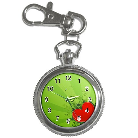 Red Heart Art Key Chain Watch from ArtsNow.com Front