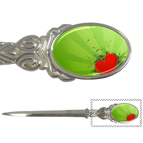 Red Heart Art Letter Opener from ArtsNow.com Front