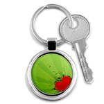 Red Heart Art Key Chain (Round)