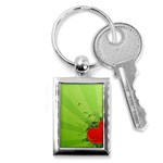 Red Heart Art Key Chain (Rectangle)