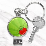 Red Heart Art Nail Clippers Key Chain