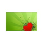 Red Heart Art Sticker (Rectangular)