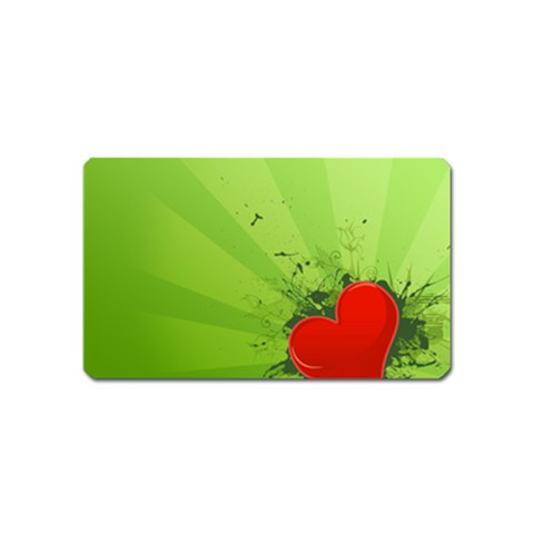 Red Heart Art Magnet (Name Card) from ArtsNow.com Front