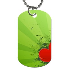 Red Heart Art Dog Tag (Two Sides) from ArtsNow.com Back