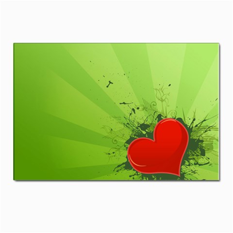 Red Heart Art Postcard 4 x 6  (Pkg of 10) from ArtsNow.com Front