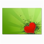 Red Heart Art Postcard 4 x 6  (Pkg of 10)