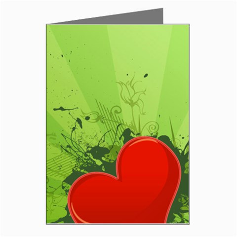 Red Heart Art Greeting Card from ArtsNow.com Left