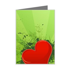 Red Heart Art Mini Greeting Card from ArtsNow.com Left