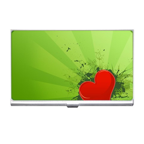 Red Heart Art Business Card Holder from ArtsNow.com Front