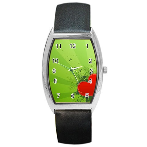 Red Heart Art Barrel Style Metal Watch from ArtsNow.com Front