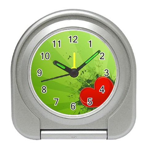 Red Heart Art Travel Alarm Clock from ArtsNow.com Front