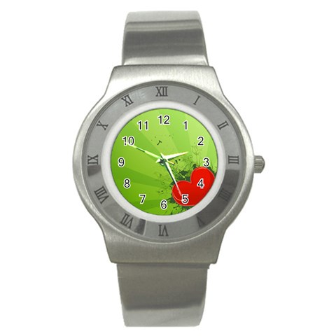 Red Heart Art Stainless Steel Watch from ArtsNow.com Front