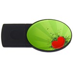 Red Heart Art USB Flash Drive Oval (4 GB)