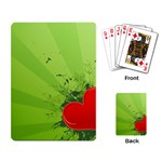 Red Heart Art Playing Cards Single Design