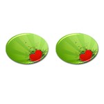 Red Heart Art Cufflinks (Oval)