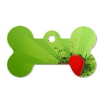 Red Heart Art Dog Tag Bone (Two Sides)