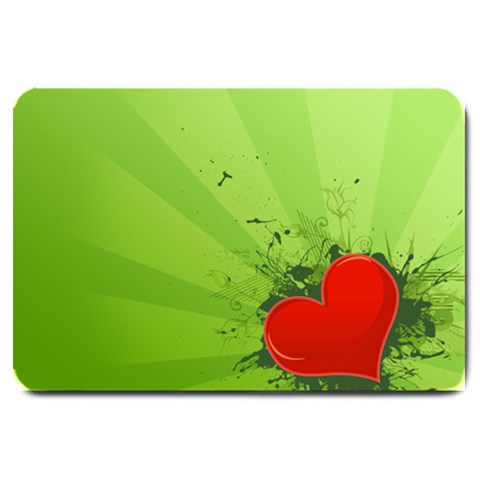 Red Heart Art Large Doormat from ArtsNow.com 30 x20  Door Mat