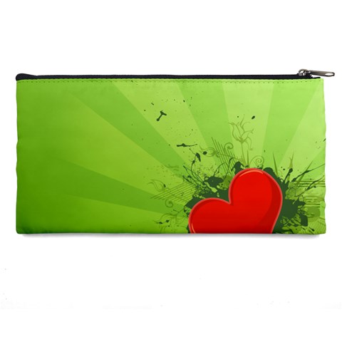 Red Heart Art Pencil Case from ArtsNow.com Back