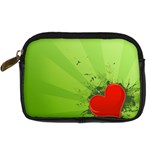 Red Heart Art Digital Camera Leather Case