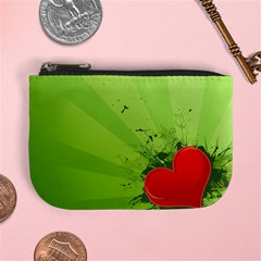 Red Heart Art Mini Coin Purse from ArtsNow.com Front