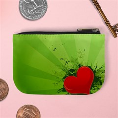 Red Heart Art Mini Coin Purse from ArtsNow.com Back