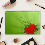 Red Heart Art Cosmetic Bag (Large)