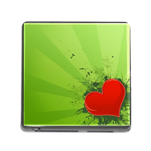 Red Heart Art Memory Card Reader (Square 5 Slot) from ArtsNow.com Front