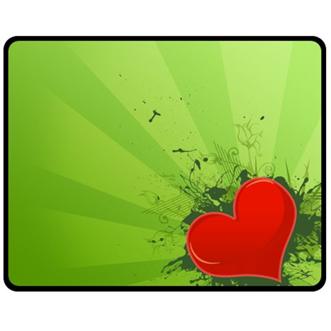 Red Heart Art Fleece Blanket (Medium) from ArtsNow.com 60 x50  Blanket Front