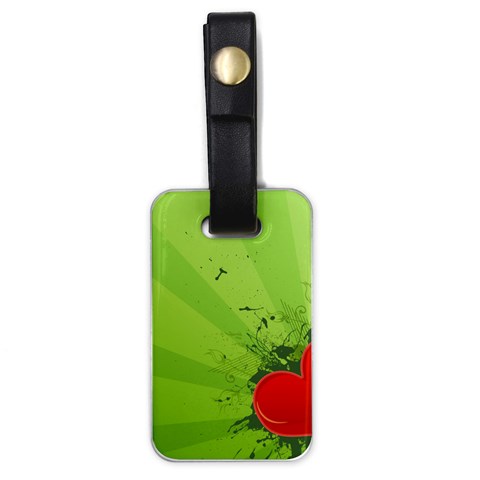 Red Heart Art Luggage Tag (one side) from ArtsNow.com Front