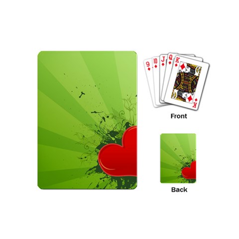 Red Heart Art Playing Cards (Mini) from ArtsNow.com Back