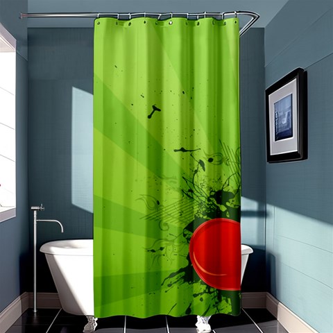 Red Heart Art Shower Curtain 36  x 72  (Stall) from ArtsNow.com Curtain(36 X72 ) - 33.26 x66.24  Curtain(36 X72 )
