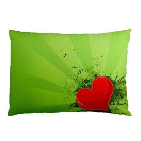 Red Heart Art Pillow Case (Two Sides) from ArtsNow.com Front