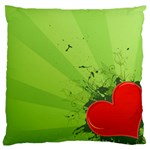 Red Heart Art Large Cushion Case (One Side)