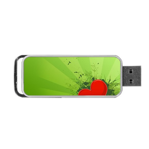 Red Heart Art Portable USB Flash (One Side) from ArtsNow.com Front
