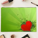 Red Heart Art Cosmetic Bag (XXL)