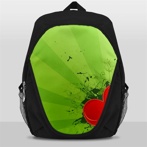 Red Heart Art Backpack Bag from ArtsNow.com Front