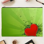 Red Heart Art Cosmetic Bag (XXXL)