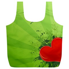 Red Heart Art Full Print Recycle Bag (XL) from ArtsNow.com Back