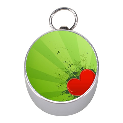 Red Heart Art Silver Compass (Mini) from ArtsNow.com Front