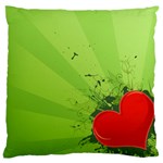 Red Heart Art Large Flano Cushion Case (One Side)