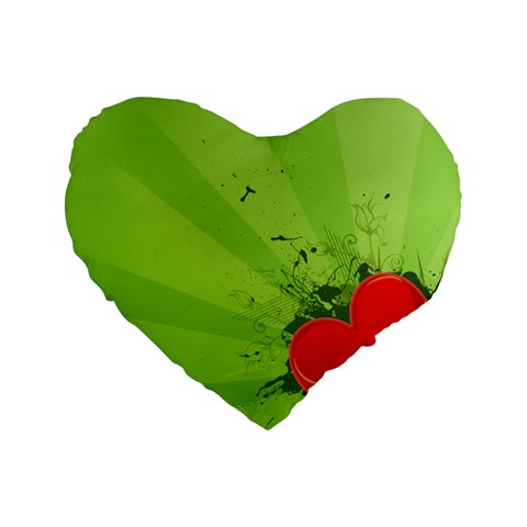 Red Heart Art Standard 16  Premium Flano Heart Shape Cushion  from ArtsNow.com Front