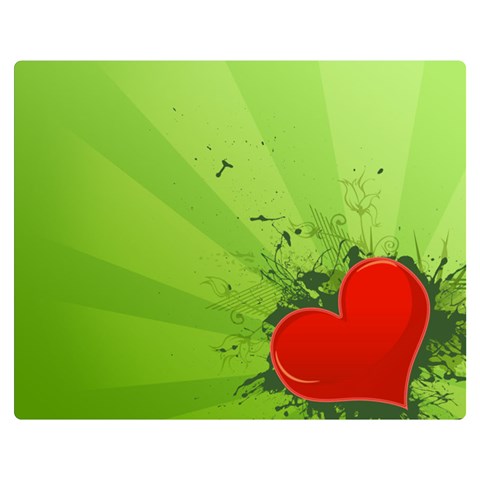 Red Heart Art Double Sided Flano Blanket (Medium) from ArtsNow.com 60 x50  Blanket Front