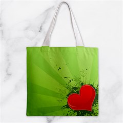 Red Heart Art Zipper Grocery Tote Bag from ArtsNow.com Front