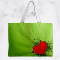 Red Heart Art Zipper Mini Tote Bag from ArtsNow.com Front