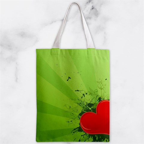 Red Heart Art Zipper Classic Tote Bag from ArtsNow.com Front