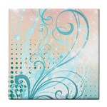 Pink Blue Pattern Tile Coaster